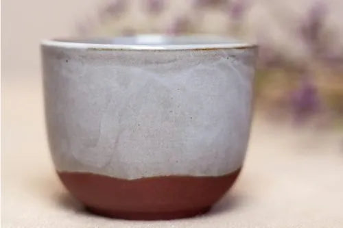 Cup Red clay with grey glaze -  200 ml