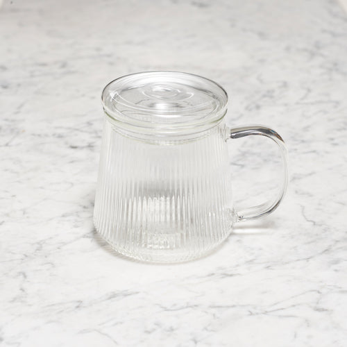 Glass Tea Maker Cup with Infuser & Lid (400 ml)