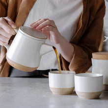 Teapot Ceramic White (500 ml) KINTO and cups