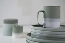 Cup Green-White with handle 350 ml