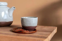 Cup Red clay with grey glaze -  120 ml